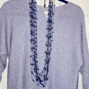 This beautiful sparkling necklace approx 42” long